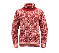 Devold Svalbard Wool High Neck, Hindberry - Off White / S, Pullover