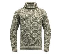 Devold Svalbard Wool High Neck - Olive/Offwhite - XS