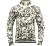 Devold Of Norway Svalbard Wool Zip Neck Pullover L Offwhite / Anthracite