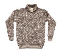 Devold Svalbard Zip Neck Wollpullover Svalbard Wool Zip Neck - Falcon - Offwhite