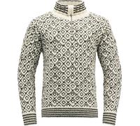 Devold Unisex Svalbard Wool Zip Neck Offwhite/Anthracite XL