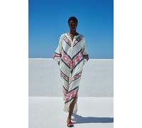 Devotion Twins Beloved Long Dress Jacquard Navy Red Größe: S | Maxikleider Outlet | Damen | Rot