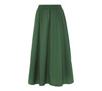 Devotion Twins Eutopia Long Skirt Poplin Green Größe: L | Maxiröcke Outlet | Damen | Grün