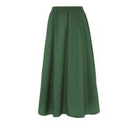 Devotion Twins Eutopia Long Skirt Poplin Green Größe: L | Midiröcke Outlet | Damen | Grün