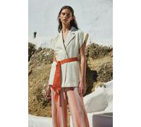 Devotion Twins Laugh Vest Jacket Jacquard With Belt Red Orange Größe: S | Blazer Outlet | Damen | Rot