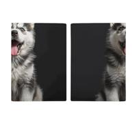 Dewdrops on Flowers Reisepasshülle, Reisepasshülle, PU-Leder, schlanke Kartenhülle für Damen und Herren, Ledertasche, Reisezubehör, Smiling Little Dog, 20.3x13.8cm