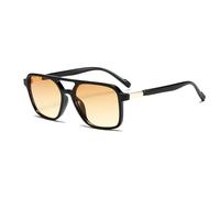 DEWEST Retro 70er Jahre Piloten Sonnenbrille für Damen Herren - Leicht & UV400 Schutz Quadrat brille - Autofahren, Reisen, Alltag, Outdoor