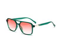 DEWEST Retro 70er Jahre Piloten Sonnenbrille für Damen Herren - Leicht & UV400 Schutz Quadrat brille - Autofahren, Reisen, Alltag, Outdoor
