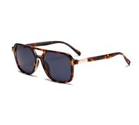 DEWEST Retro 70er Jahre Piloten Sonnenbrille für Damen Herren - Leicht & UV400 Schutz Quadrat brille - Autofahren, Reisen, Alltag, Outdoor