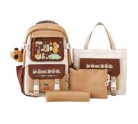 Dewireaey Zubehör | Süßer Mehrfachfach-Stauraum,Niedliches Rucksack Schulset,Für Mädchen Kinder Zuhause Klassenraum Reisen Outdoor Einkaufen Geburtstag Feiertag Party