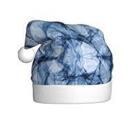 Dexnel Dunkelblaue Marmor-Aufdruck, Winter, warme Mütze, 1 Stück, Unisex, Geschenke, Weihnachten, Erwachsene, Urlaub, Weihnachtsbaumdekoration, Weihnachtsmannmütze