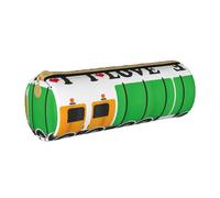 DEXNEL I Love Garbage Trucks Schul-Federmäppchen, Reißverschluss-Stifthalter, elegantes, praktisches Federmäppchen für Jungen und Mädchen, Geschenk, weiß, Einheitsgröße, Taschen-Organizer