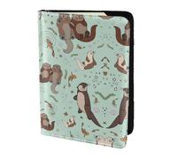 Dexnel Reisepasshülle für Damen, Herren, Motiv: Otters Print, niedliche Reisepasshülle, Reisepasshülle, 1 Stück