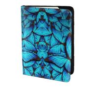 Dexnel Reisepasshülle für Reisen, Damen, Herren, niedlicher Reisepass, Motiv: viele blaue Schmetterlinge, 1 Stück