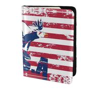 Dexnel Reisepasshülle mit amerikanischer Nationalflagge mit Adler-Druck, 1 Stück, für Reisen, Damen, Herren, niedliche Reisepasshülle