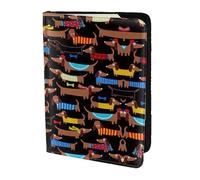 Dexnel Reisepasshülle mit Aufschrift "I Love My Dog Dackel", 1 Stück, für Reisen, Damen, Herren, niedliche Reisepasshülle