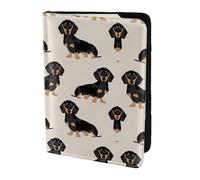 Dexnel Reisepasshülle mit Dackel-Motiv, 1 Stück, für Reisen, Damen, Herren, niedliche Reisepasshülle