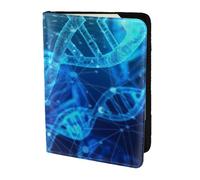 Dexnel Reisepasshülle mit DNA-Kette, Fotodruck für Reisen, Damen, Herren, niedliche Reisepasshülle, Reisepasshülle, 1 Stück