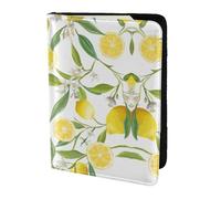 Dexnel Reisepasshülle mit frischen tropischen Zitronen, 1 Stück, für Reisen, Damen, Herren, niedliche Reisepasshülle