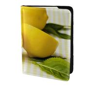 Dexnel Reisepasshülle mit gelbem Zitronendruck, 1 Stück, für Reisen, Damen, Herren, niedliche Reisepasshülle