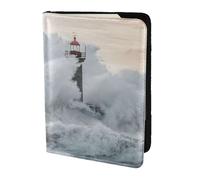 Dexnel Reisepasshülle mit Leuchtturm im Sturm, 1 Stück, für Reisen, Damen, Herren, niedliche Reisepasshülle
