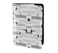 Dexnel Reisepasshülle mit niedlichem Dackel-Motiv, 1 Stück, für Reisen, Damen, Herren, niedliche Reisepasshülle