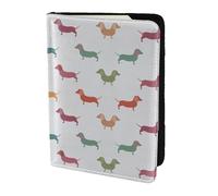 Dexnel Reisepasshülle mit niedlichem Dackel-Motiv, 1 Stück, für Reisen, Damen, Herren, niedliche Reisepasshülle