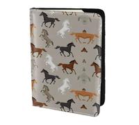 Dexnel Reisepasshülle mit niedlichem Pferdemotiv, für Reisen, Damen, Herren, niedliche Reisepasshülle, Reisepasshülle, 1 Stück