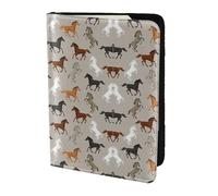 Dexnel Reisepasshülle mit niedlichem Pferdemotiv, für Reisen, Damen, Herren, niedliche Reisepasshülle, Reisepasshülle, 1 Stück