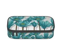 DEXNEL Tragbares Federmäppchen mit Reißverschluss, hohe Kapazität, stabiles multifunktionales Federmäppchen für Kinder, Blaugrün / Grau / Weiß, Schwarz , Einheitsgröße, Taschen-Organizer