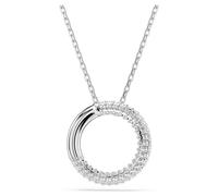 Swarovski Dextera Halskette, Weiße, Rhodinierte Damenhalskette mit Anhänger und Strahlenden Kristallen