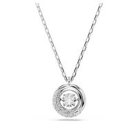 Dextera Anhänger, Rundschliff, Weiß, Rhodiniert OS