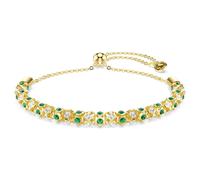 Dextera Armband, Rundschliff, Grün, Vergoldetes Finish OS