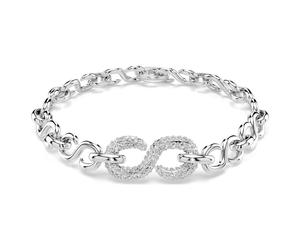 Dextera Armband, Rundschliff, Weiß, Rhodiniert M