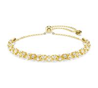 Dextera Armband, Rundschliff, Weiß, Vergoldetes Finish OS