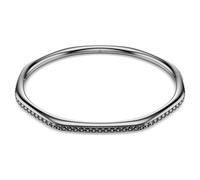Dextera Armreif, Achteckform, Rundschliff, Weiß, Rutheniert XL