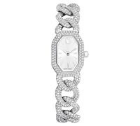 Dextera chain Uhr, Schweizer Produktion, Kristallarmband, Silberfarben, Edelstahl OS