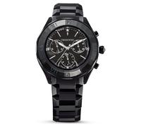 Dextera chrono Uhr, 39 mm, Schweizer Produktion, Metallarmband, Schwarz, Schwarzes Finish OS