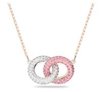 Dextera Halskette, Verflochtene Ringe, Rosa, Roségold-Legierungsschicht OS