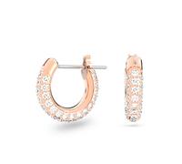 Dextera Kreolen, Pavé, Klein, Weiß, 18K Roségoldbeschichtet OS