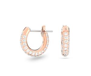 Dextera Kreolen, Pavé, Klein, Weiß, 18K Roségoldbeschichtet OS