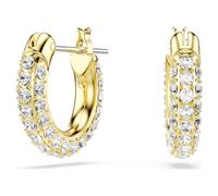 Dextera Kreolen, Pavé, Mini, Weiß, Goldlegierungsschicht OS