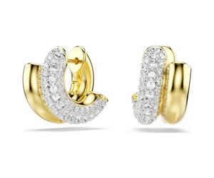 Dextera Kreolen, Rundschliff, Mini, Weiß, Goldlegierungsschicht OS