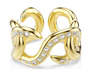 Dextera Offener Ring, Rundschliff, Weiß, 18K Goldbeschichtet 50