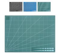 Dezain® DIY - Schneidematte A2 selbstheilend - Bastelunterlage mit Zentimeterskala - Schneideunterlage für Modellbau & zum Basteln - Beidseitig bedruckte Cutting Mat - Grün