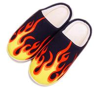 DFGGE Kuschelige Flame Anime Cartoon Pantoffeln Warm Plüsch Hausschuhe Winter Bequeme rutschfeste Slippers Herren Damen,44/46 EU