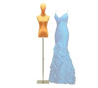 DFGHNBVC Schneiderpuppe Für Damen, Stehender Torso Mit Verstellbarem Ständer, 360° Drehbarer Kopf Für Die Kleiderpräsentation, Größe is-Klein