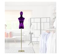 DFGHNBVC Schneiderpuppe Für Damen, Weiblicher Torso, Stehende Schneiderpuppe Mit Verstellbarem Ständer, Schneiderpuppe Mit Kopf Für Kleider- Und Schmuckpräsentation Mit Ständer, Ds-Klein