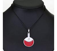 DFRIZ Uchiha Clan Symbol Halskette - Unisex Anime BoHo Lederseil Choker für Erwachsene & Geschenke