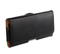 DFV mobile - Horizontale Gürteltasche aus glattem Kunstleder mit Clip für VERTEX IMPRESS CLICK NFC (2020) - Schwarz